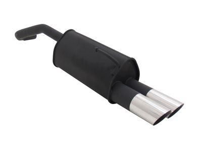 NOVUS Sportauspuff Endschalldämpfer 2x76mm MS passend für VW Lupo / Seat Arosa