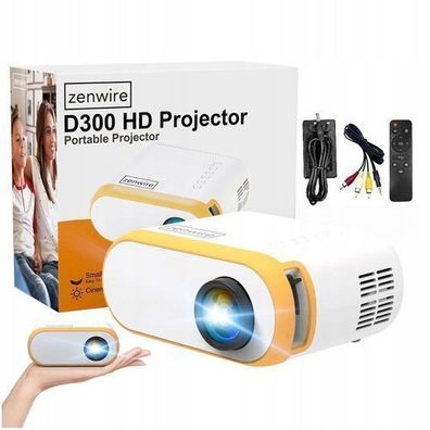 Mini Led Projektor Tragbarer Kleiner Projektor Full Hd Tv Hdmi 3000 Lm Zenwire D300