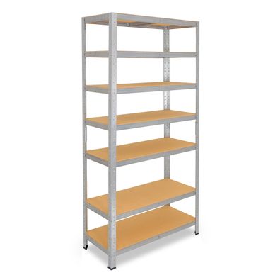 shelfplaza HOME 200x50x45 cm Schwerlastregal verzinkt mit 7 Böden