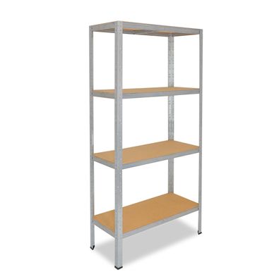 shelfplaza HOME 200x80x30 cm Schwerlastregal verzinkt mit 4 Böden