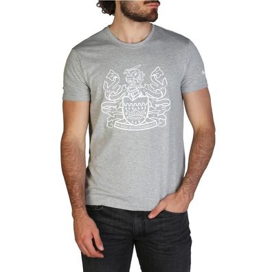 Aquascutum - Bekleidung - T-Shirts - QMT002M0-09 - Herren - darkgray, hite