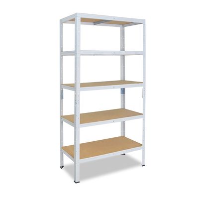 shelfplaza HOME 200x80x30 cm Schwerlastregal weiß mit 5 Böden