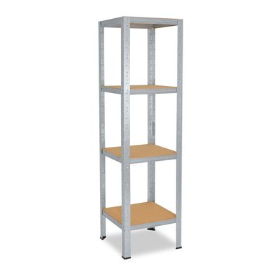 shelfplaza HOME 200x50x50 cm Schwerlastregal verzinkt mit 4 Böden