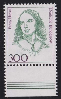 BRD 1989 postfrisch Frauen der deutschen Geschichte MiNr. 1433 mit Unterrand
