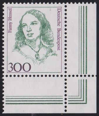 BRD 1989 postfrisch Frauen der deutschen Geschichte wPaar MiNr. 1433 Eck unten rechts