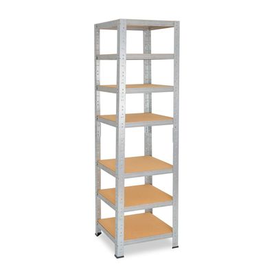 shelfplaza HOME 200x45x45 cm Schwerlastregal verzinkt mit 7 Böden