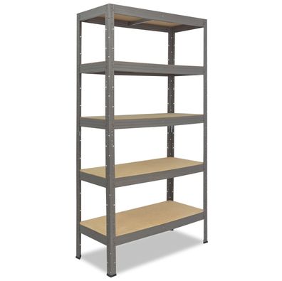 shelfplaza PRO 200x90x45 cm Schwerlastregal grau mit 5 Böden