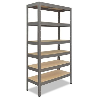 shelfplaza PRO 200x70x45 cm Schwerlastregal grau mit 6 Böden