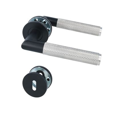 Drückergarnitur Edelstahl Schwarz mit verdeckter Befestigung – modernes Design