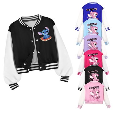 Kinder Lilo und Stitch Jacke Sweatshirt Tops Hosen Casual Baseball Jacke Geschenk