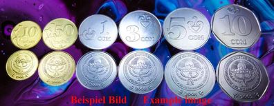 Kirgistan / Kyrgvzstan KMS 2008-2009 Unc 6 Münzen 6440#