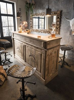 Bar-Tresen Taste aus Mangoholz 180 x 106 x 55 cm