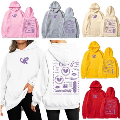 Olivia Rodrigo Guts Gedruckt Hoodie Hip Hop Langarm Casual Sweatshirt Herbst