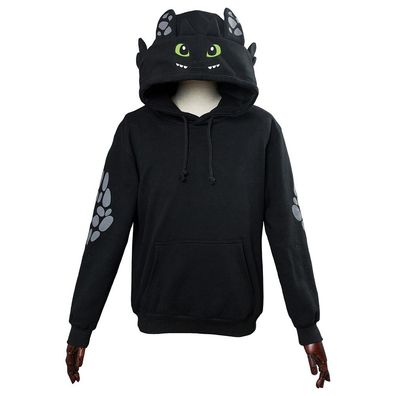 Drachenzahmen leicht gemacht Night Fury Schwarze Jacke Mantel Kapuzenpullover mit