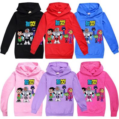 Neue Kapuzenpullover fur Jungen und Madchen Teen Titan GO lassiges Langarm