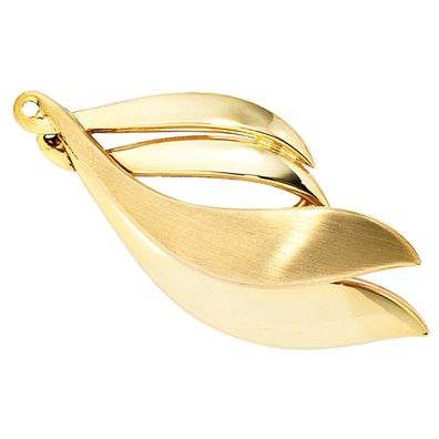 NEU & CHIC . OVP . Brosche 333 Gold Gelbgold teil matt Goldbrosche