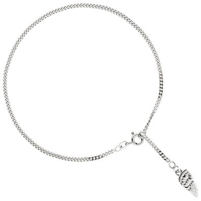 NEU & CHIC . OVP . Fußkettchen Fußkette Flügel 925 Sterling Silber rhodiniert