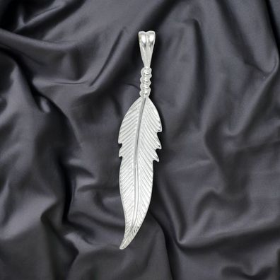 Anhänger Feder 925 Sterling Silber