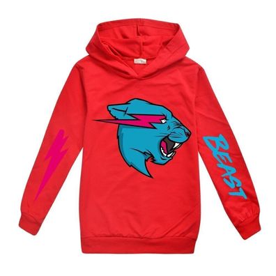 Neues Kind Mr Beast Lightning Cat Langarm Hoodie Sweatshirt Pullover
