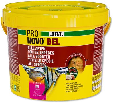 JBL ProNovo Bel Flakes M 5,5 Liter Futter Flockenfutter für Fische von 8-20cm