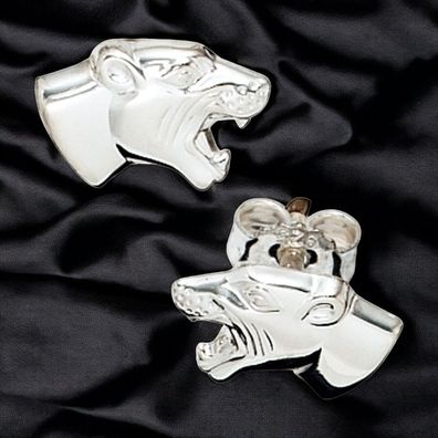 NEU & CHIC . OVP . Ohrstecker Raubkatze 925 Sterling Silber rhodiniert Ohrringe
