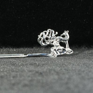 Nine-Tailed Fox Hair Stick – Chinese Mythical Hairpin, Hanfu Accessory, Folk Guardian