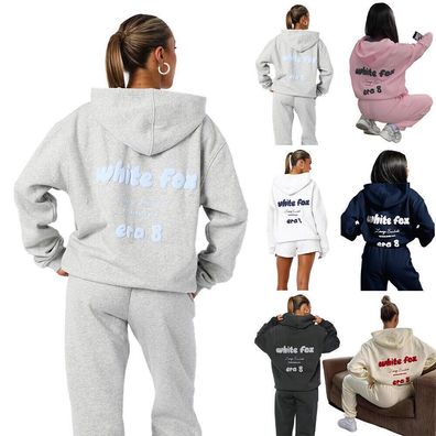 Frauen Trainingsanzug Set Sport Hoodie Jogger Hose Sweatshirt Pullover Top Sportswear