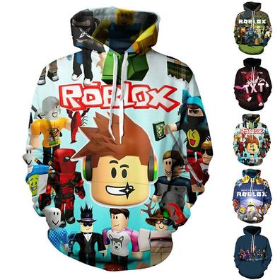 ROBLOX Kinder Jungen Hoodie Pullover Sweatshirt Lassiges Langarm-Kapuzenoberteil