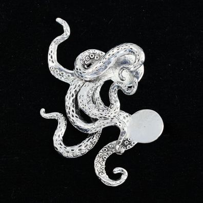 Unique Octopus Men's Suit Brooch, Creative Finish Design, Personalized High-End Acces