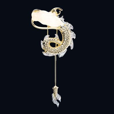 Dragon Brooch Pin for Men | Mythical Eastern Symbol Pin | Elegant Suit Lapel Jewelry