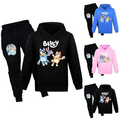 Bingo Blueys Print Kinder Unisex Kapuzenpullover Hoodie Hose Trainingsanzug Set