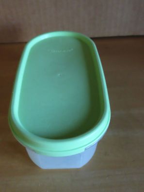 Dose Aufbewahrungsgefäß oval mit grünem Deckel Tupperware 1611-20