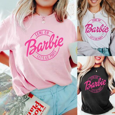 Barbie Movie Come On Let´s Go Party Barbie Damen T-Shirts T-Shirt Bluse PLUS GRoSSE