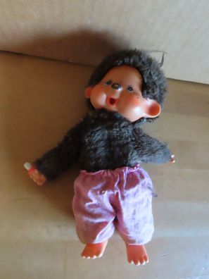 Figur Puppe Monchhichi Mädchen Schnuller in der Hand Sekiguchi 1974