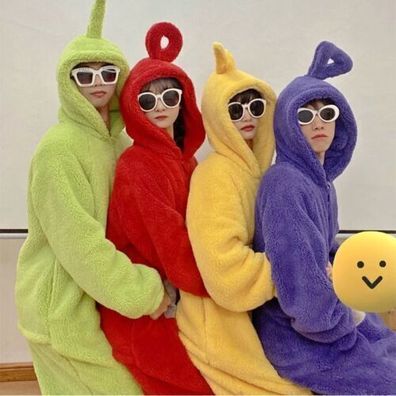 Neu Teletubbies Kostum fur Erwachsene Cosplay Overall Pyjama Karneval DE