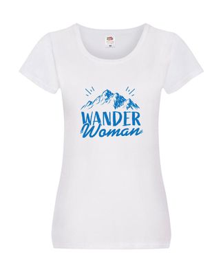 Wander Woman | Berge Damen Shirt Weiß