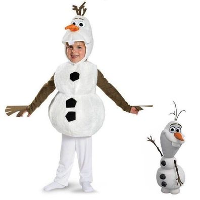 Kinder Plusch Kostum Gefroren Kind Weib Schneemann Kind Jungen Cosplay