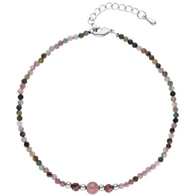NEU & CHIC . OVP . Fußkettchen Fußkette Turmalin mit Hämatin 26 cm