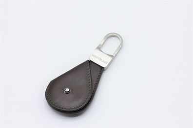 Montblanc Schlüsselanhänger / Key Ring / Leder / Edelstahl / Braun / NEU