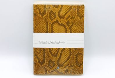 Montblanc Fine Stationery Notizbuch #146 Python-Print Safran / liniert/Id 119548