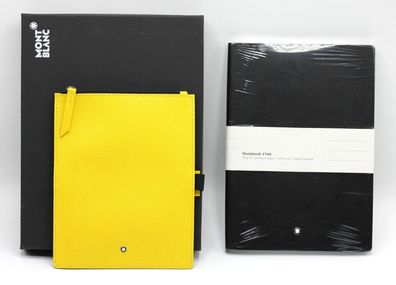Montblanc Notizbuch Nr. 146 mit gelber Tasche aus Saffiano-Leder / 119483 / NEU