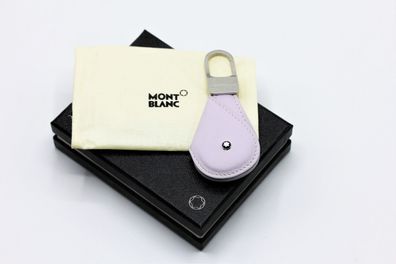 Montblanc Schlüsselanhänger / Key Ring / Leder / Edelstahl / Lila/ NEU