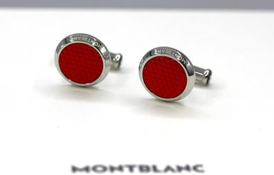 Montblanc Manschettenknöpfe RED / Rote Lackeinlage / Id: 130269 / NEU / OVP