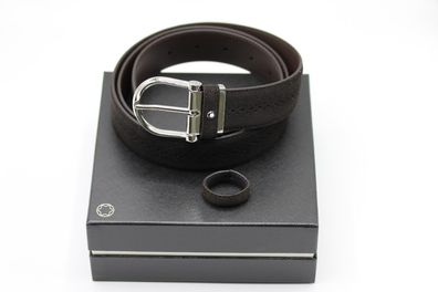 Montblanc Gürtel aus Wildleder / Braun/ 120 cm / Kürzbar / Id.: 126039 / NEU OVP