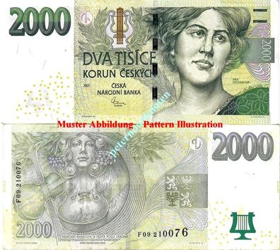 Tschechoslowakei Czechoslovakia 2000 Korun (2007)#68940 (VF+) P 26 #Gebraucht