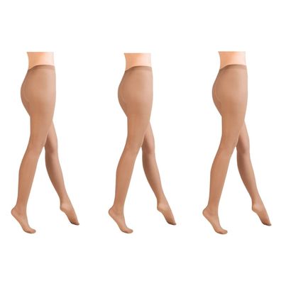 Klassische 3er Pack Strumpfhosen für Damen 40 DEN - Tan