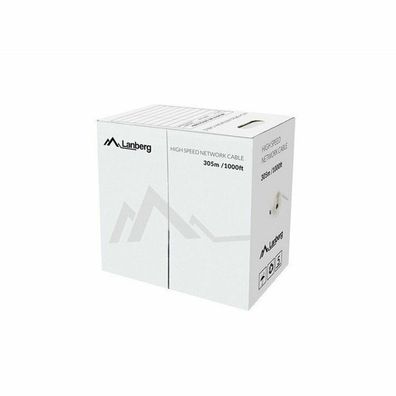 Lanberg Verlegekabel Cat. 6 UTP 305m grau, Kupfer, Fluke