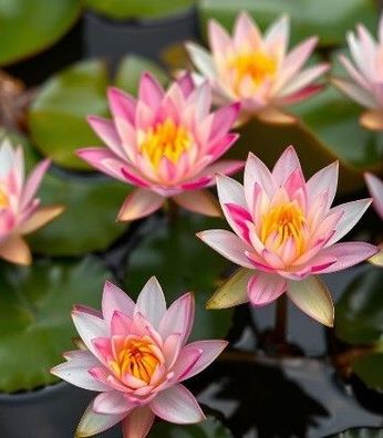 winterharte Zwergseerose mehrfarbig Seerose winterharte Teichpflanze Pflanze Aquarium
