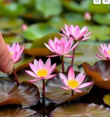 Bonsai - Seerose rosa Seerose Dekoration für das Aquarium Aquariumdeko Aquariendeko