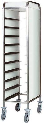 KBS Abräumwagen 380 für 10 Tabletts Gn 11 Mit Seitenwänden 380x620x1750 mm